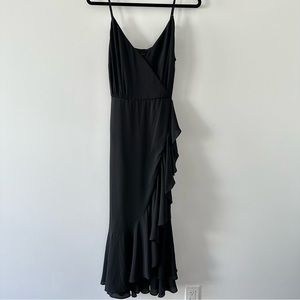 J Crew Drapey Ruffle Faux Wrap Dress